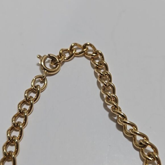 Gold Chain ID Bracelet with Heart Charm - Picture 4 of 4